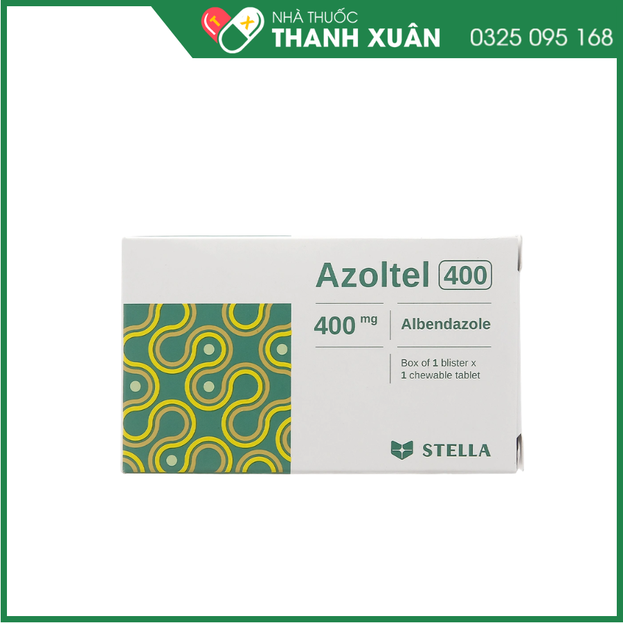 Azoltel 400 STELLA điều trị nhiễm một hoặc nhiều loại ký sinh trùng đường ruột